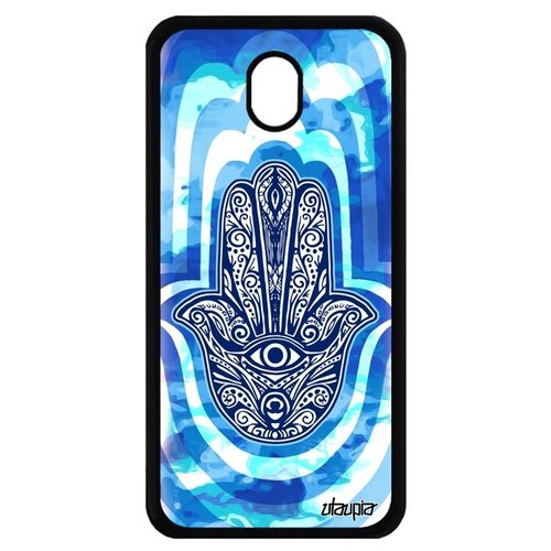 фото Защитный чехол на телефон // samsung galaxy j7 2017 // "амулет хамса" кулон оберег, utaupia, голубой