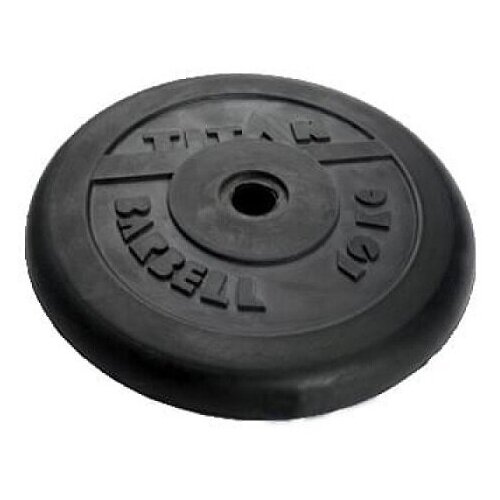 Диск обрезиненный черный Titan Barbell d-31 25 кг диски для штанг