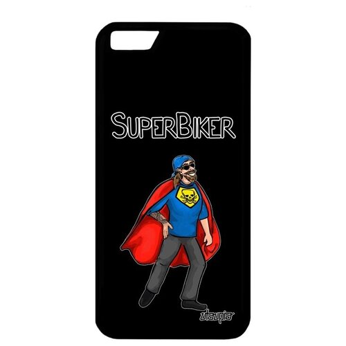 фото Красивый чехол на мобильный // iphone 6s // "супербайкер" юмор мотард, utaupia, черный