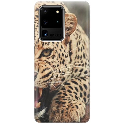 фото Re:pa накладка transparent для samsung galaxy s20 ultra с принтом "рассерженный хищник"