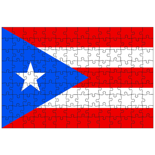 фото Магнитный пазл 27x18см."пуэрто рико, флаг, карибский бассейн" на холодильник lotsprints