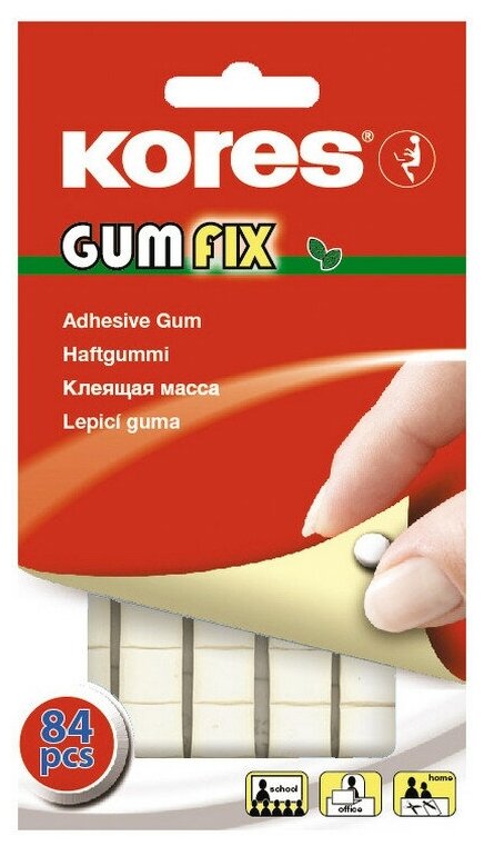 Клейкая лента -масса KORES Gum Fix удаляемая 84 шт/уп 31600, 1 шт.