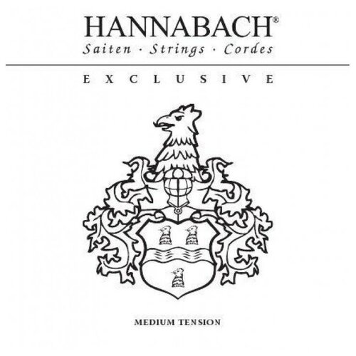 EXCLMT Exclusive Black Комплект струн для классической гитары, среднее натяжение, Hannabach