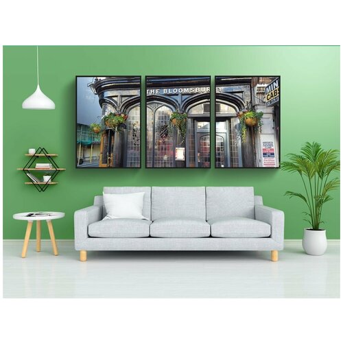 фото Набор модулных постеров для интерьера "лондон паб, лондон, лондонская улица" 60x90 см. в тубусе, без рамки lotsprints