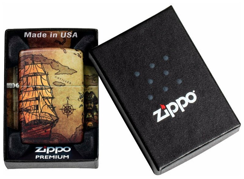 Zippo Зажигалка Zippo 49355 Pirate Ship Design - фотография № 6