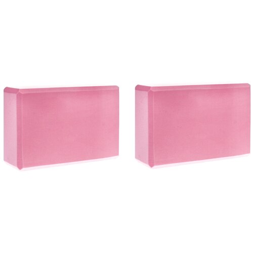 Блок (кирпич) для йоги EVA, 230х150х75 мм, нежно-розовый, набор из 2 шт.