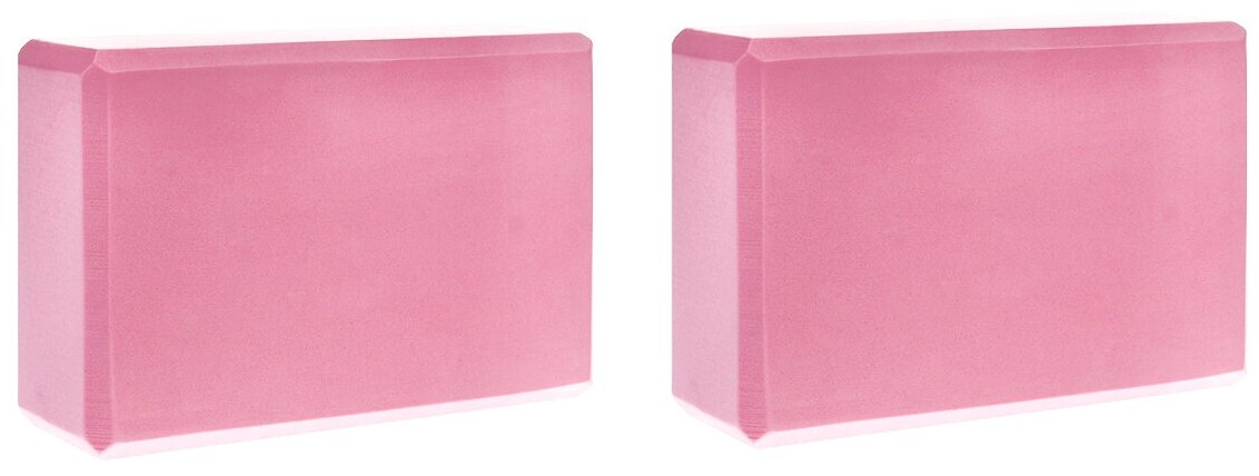 Блок (кирпич) для йоги EVA 230х150х75 мм нежно-розовый набор из 2 шт