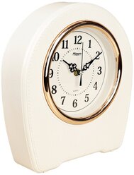 Настольные винтажные белые часы MIRRON SN05A БП/Декоративные классические каминные часы/Интерьерные часы белые с золотом/Белый (светлый) циферблат
