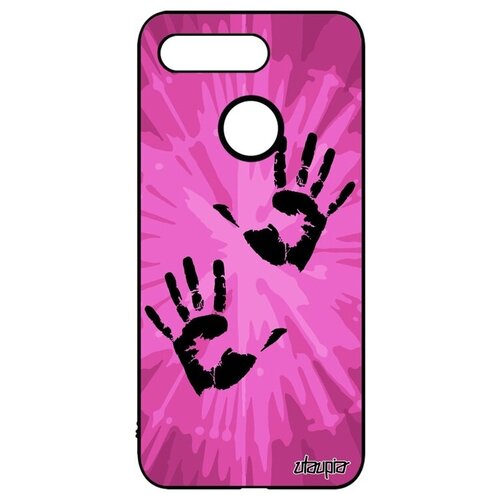 фото Чехол на смартфон // honor v20 / view 20 // "отпечаток ладони" palm радуга, utaupia, розовый