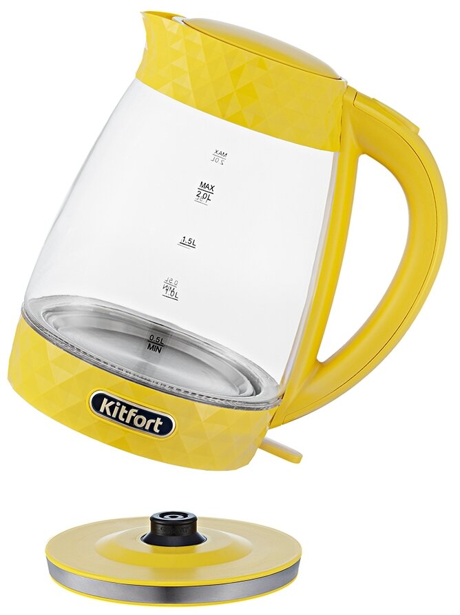 Kitfort KT-6123-5 желтый (стекло) . - фотография № 4