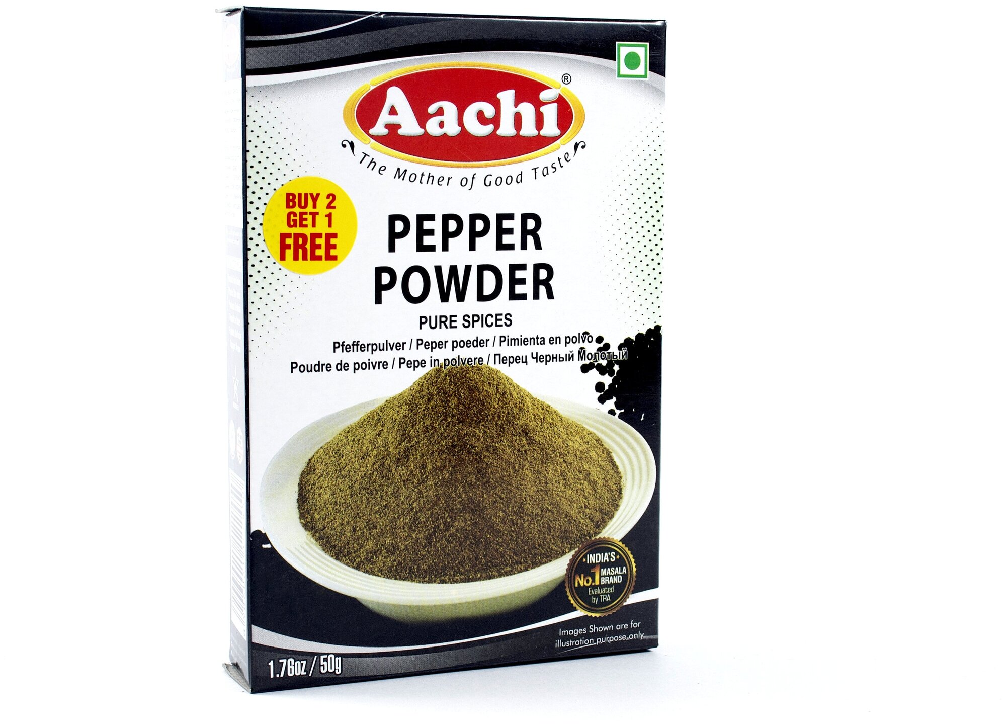 Aachi Перец Черный молотый (Pepper Powder) 50 г