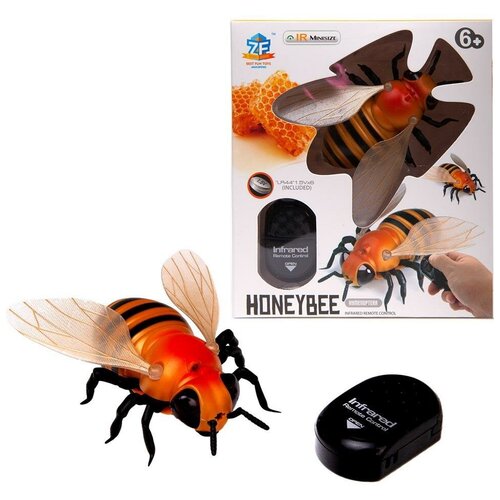 Интерактивные насекомые и пресмыкающиеся. Пчела р/у, световые эффекты сумка шоппер 40х40 см насекомые пчелы лето пчелы мед