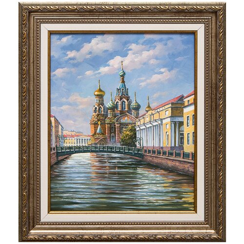 фото Картина маслом "храм спаса-на-крови" гафиатуллин. русская живопись