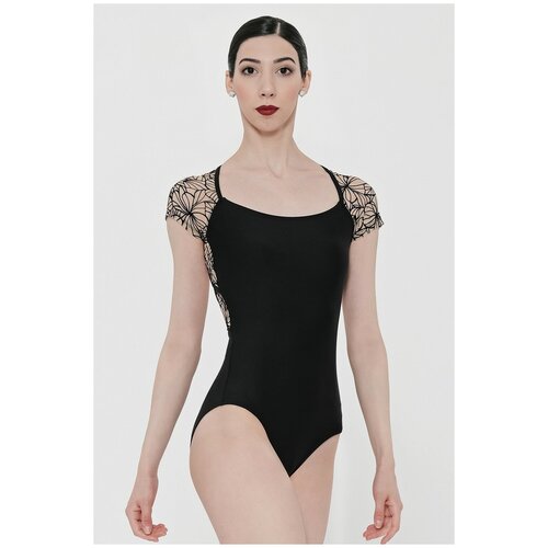 фото Купальник с рукавами-тюльпанами wear moi lindia - чёрный / бежевый - размер xs