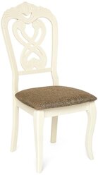 Комплект стульев TetChair Andromeda, дерево/текстиль, 2 шт., цвет: ivory white/коричневый