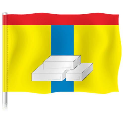 Флаг Домодедово / Флаг города Домодедово / 90x135 см. флаг подольска флаг города подольск 90x135 см