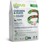 Сухой корм ALLEVA Holistic Puppy/Junior Chicken & Duck Medium для щенков средних пород с курицей, уткой, алоэ вера и женьшенем, 800 гр - изображение