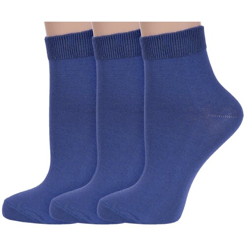 фото Женские носки rusocks укороченные, размер 25, синий