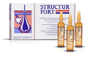 Dikson Structur Fort Ампулы для восстановления безжизненных, посеченных волос, 210 г, 12 мл, 10 шт., ампулы