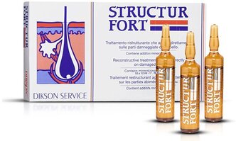 Dikson Structur Fort Ампулы для восстановления безжизненных, посеченных волос, 12 мл, 10 шт.