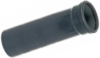 Канализационная труба внутренняя, диаметр 50 мм, 1000х1.8 мм, полипропилен, Кубаньтехнопласт, серая