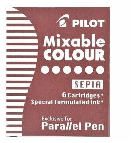 Pilot Упаковка 6 картриджей для Pilot Parallel Pen, сепия sela