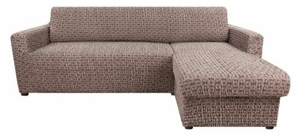 Чехол для мебели: Чехол на угловой диван с правым выступом Сиена Сатурно коричневый