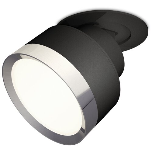 Комплект встраиваемого поворотного светильника Ambrella Light XM8102501 SBK/PSL черный песок/серебро полированное GX53 (A2242, A2106, C8102, N8118)