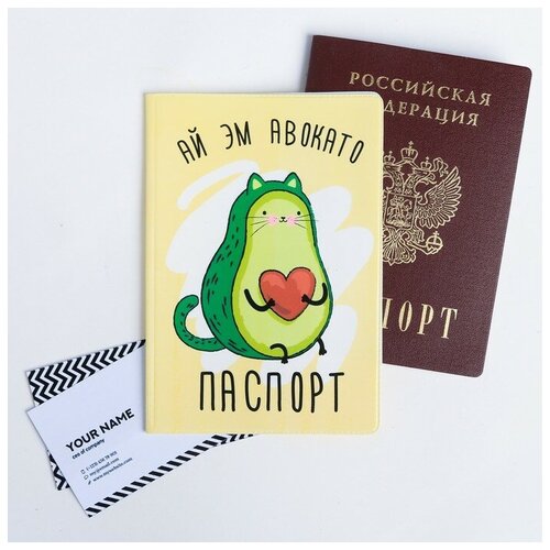 Обложка для паспорта  RECOM, желтый