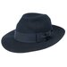 Шляпа федора Christys, подкладка, размер 56, синий