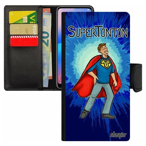 фото Чехол-книжка на мобильный samsung galaxy s7 edge, "супердядя" рисунок комичный utaupia