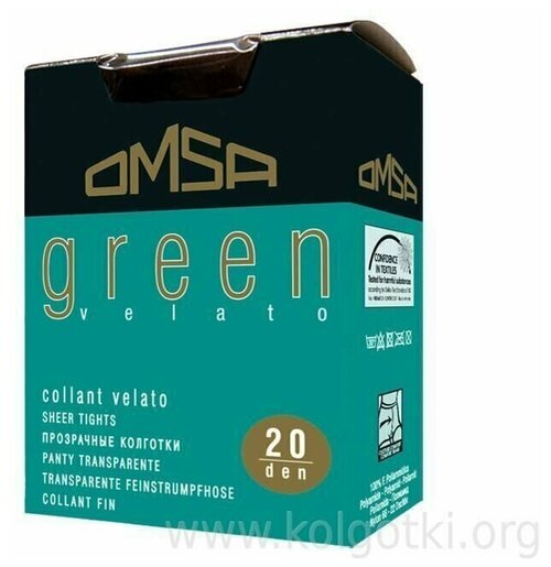 Колготки  Omsa Green, 20 den, размер 2, черный