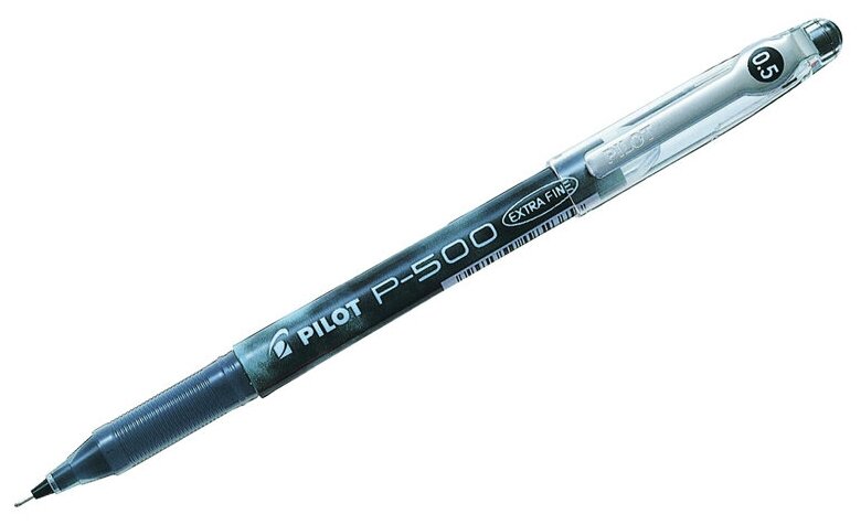 Ручка гелевая Pilot "P-500", черная, игольчатый стержень, 0,5мм, одноразовая (арт. 331269)