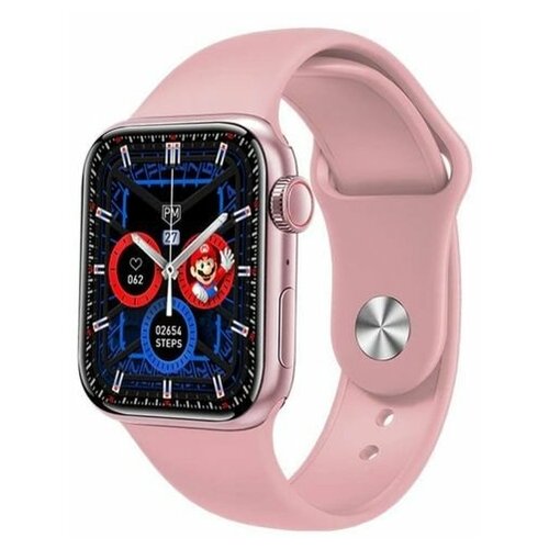 Умные смарт-часы Smart Watch M7 Pro c NFC / Смарт часы, 45mm/ женские наручные / мужские наручные (Розовый)