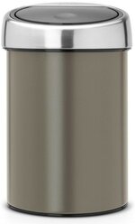 Ведро Brabantia Touch Bin, 3 л платиновый