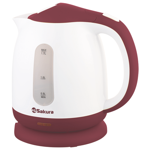 Чайник Sakura SA-2344 RU, белый/красный чайник sakura sa 2159 ru красный