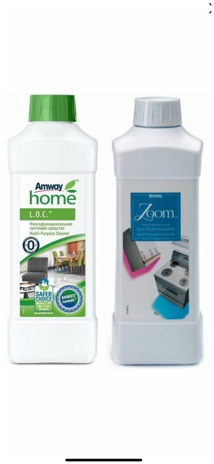 фото AMWAY набор - ZOOM Универсальное концентрированное чистящее средство + L.O.C. Многофункциональное чистящее средство ЛОК Амвей 1 + 1 л
