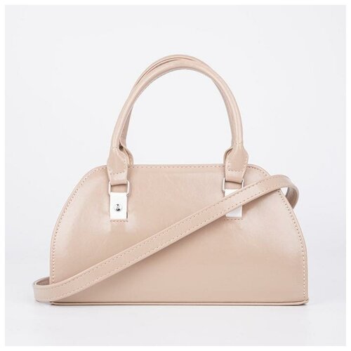 фото Саквояж, отдел на молнии, наружный карман, длинный ремень, цвет розовый эль маста