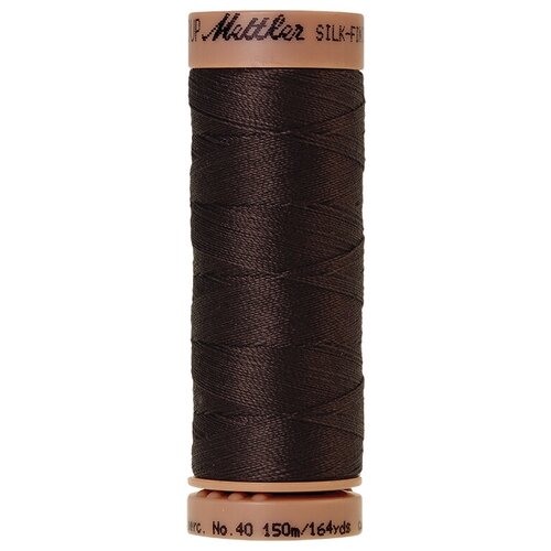 Нить для машинного квилтинга SILK-FINISH COTTON 40, 150 м 1382 Black Peppercorn