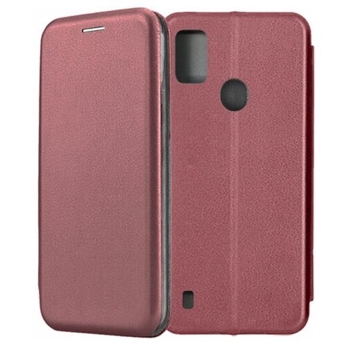 Чехол-книжка Fashion Case для ZTE Blade A51 темно-красный чехол книжка fashion case для zte blade a51 золотой