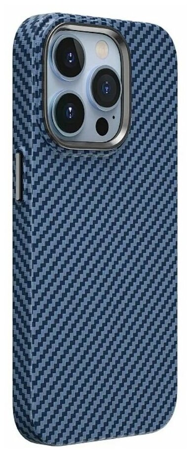 Чехол для смартфона с MagSafe WiWU LCC-107 Kabon Magnetic Case для iPhone 14 6.1" - Синий