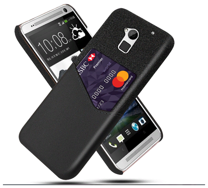 Чехол панель-накладка MyPads для HTC U Ultra из качественной импортной кожи с визитницей с отделением для банковских карт мужской женский черный