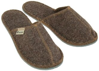 Тапочки Burunduk из войлока закрытые серые "Оптима", унисекс, серый, 25 (размер обуви 39)