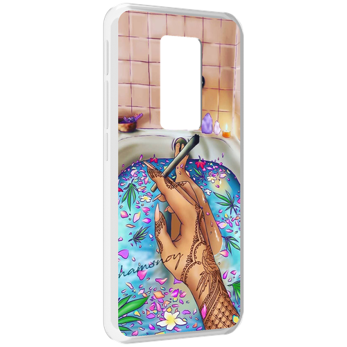 Чехол MyPads девушка в ванне женский для Motorola Defy 2021 задняя-панель-накладка-бампер