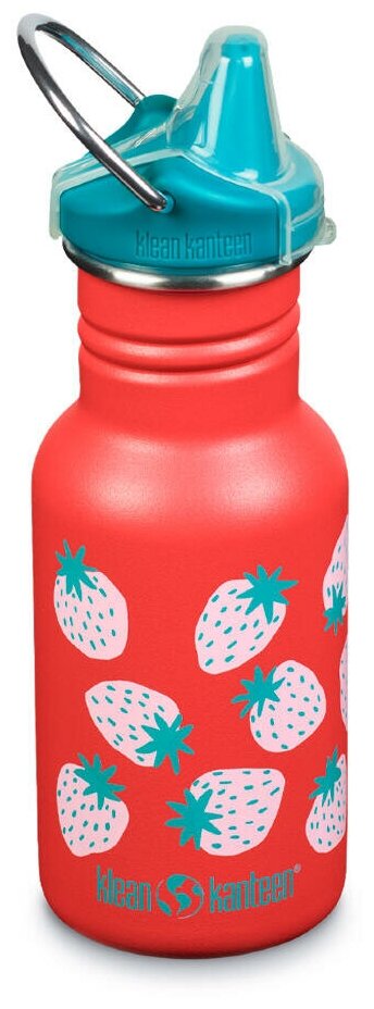 Детская бутылка Klean Kanteen Kid Classic Narrow Sippy 12oz (355 мл) Coral Strawberries 1008857