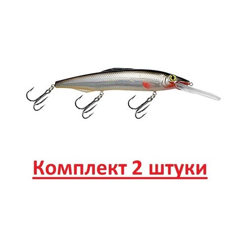 Воблер AQUA нырок 145mm, вес - 45,0g, цвет 023 (классика, плотва), 2 штуки