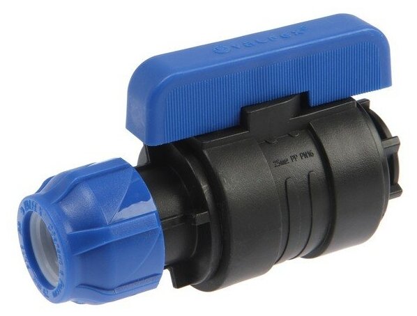 фото Кран шаровой ПНД Valfex, d=25 мм х 1/2", цанга/внутренняя резьба, разборный