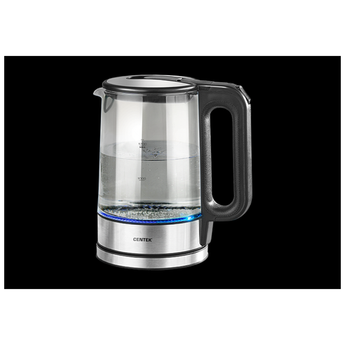 фото Чайник электрический centek ct-0032 стекло 1.7л, 2200вт, внутр.led подсветка, быстрое кипячение, фил