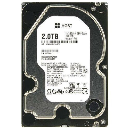 Жесткий диск HGST Ultrastar 7K2 2 Tb 1W10002 1641700₽