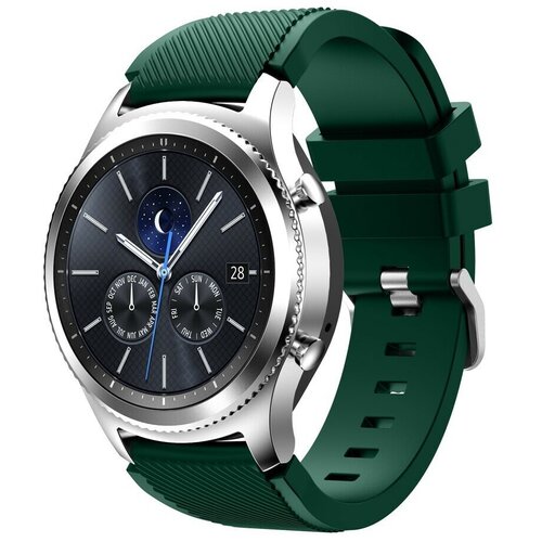 Силиконовый ремешок Grand Price для Samsung Gear S3 Frontier / S3 Classic, зеленый, 22 мм 22mm silicone watchband strap for samsung galaxy watch 46mm watch3 45mm gear s3 smartwatch wrist bracelet garmin vivoactive 4